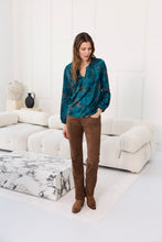Load image into Gallery viewer, Beddome Stretch Faux Suede Straight Leg Pant Dark Chocolate