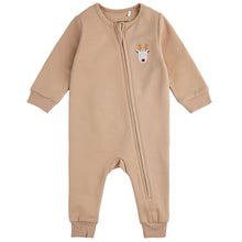Load image into Gallery viewer, Petit Lem Littlest Reindeer Fleece Playsuit