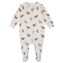 Load image into Gallery viewer, Petit Lem Highland Cow LunaKnit Sleeper Beige