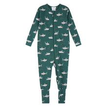 Load image into Gallery viewer, Petit Lem Shark Print Convertible Sleeper