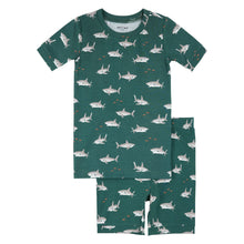 Load image into Gallery viewer, Petit Lem Shark Print Summer Pyjamas