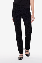 Load image into Gallery viewer, Beddome Flocked Animal Print Straight Leg Ponte Pant