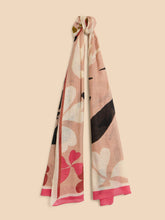 Load image into Gallery viewer, White Stuff UK Swan Print Scarf Pink Print
