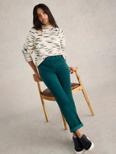 Load image into Gallery viewer, White Stuff UK Brooke Straight Cord Trouser Dk Green