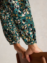 Load image into Gallery viewer, White Stuff UK Betty Tie Hem Green Print