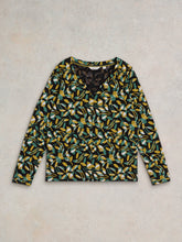 Load image into Gallery viewer, White Stuff UK Nelly Tee Black Print
