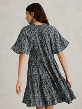 Load image into Gallery viewer, White Stuff UK Sophia Crinkle Dress Navy Print