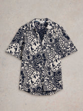 Load image into Gallery viewer, White Stuff UK Annie Short Sleeve Jersey Shirt Navy Print