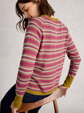 Load image into Gallery viewer, White Stuff UK Lulu Pattern Cardi Pink Multi