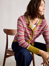 Load image into Gallery viewer, White Stuff UK Lulu Pattern Cardi Pink Multi