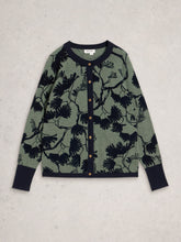 Load image into Gallery viewer, White Stuff UK Lulu Print Cardi Green Print