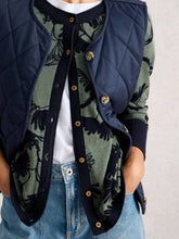 Load image into Gallery viewer, White Stuff UK Lulu Print Cardi Green Print