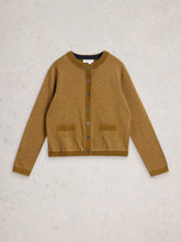 Load image into Gallery viewer, White Stuff UK Charlotte Sparkle Cardi Dark Chartreuse