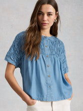 Load image into Gallery viewer, White Stuff UK Tammie Chambray Shirt Mid Denim