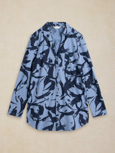 Load image into Gallery viewer, White Stuff UK Annie Longline Shirt Blue Print