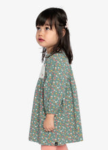 Load image into Gallery viewer, Deux Par Deux Sherpa Cat Floral Dress