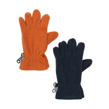 Load image into Gallery viewer, Color Kids Fleece 2-Pack Gloves Marmalade/Navy