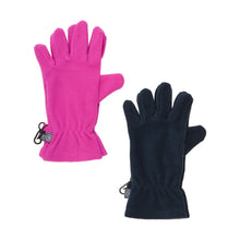 Load image into Gallery viewer, Color Kids Fleece 2-Pack Gloves Pink Glo/Navy