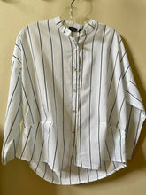 Load image into Gallery viewer, Pistache Pinstripe Cotton Voile Top Pin Stripe
