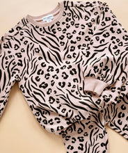 Load image into Gallery viewer, Miles Baby Zebra Cheetah Print Sweatshirt and Legging