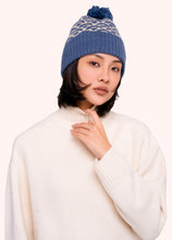 Load image into Gallery viewer, Powder UK Agatha Pompom Hat Denim Mix