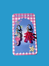 Load image into Gallery viewer, Dconstruct Seahorse and Coral Charm Earrings