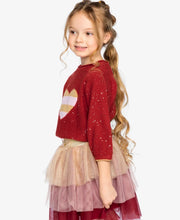 Load image into Gallery viewer, Deux Par Deux 3/4 Sleeve Sweater Jester Red