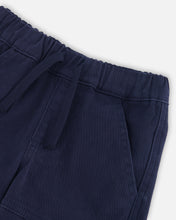 Load image into Gallery viewer, Deux Par Deux Stretch Twill Cargo Joggers Navy
