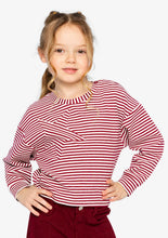 Load image into Gallery viewer, Deux Par Deux Red Stripe Tee