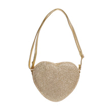 Load image into Gallery viewer, Rockahula Love Heart Gold Glitter Bag