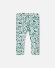 Load image into Gallery viewer, Deux Par Deux Ditsy Blue Organic Cotton Capri