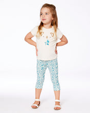 Load image into Gallery viewer, Deux Par Deux Ditsy Blue Organic Cotton Capri