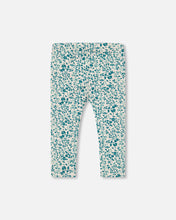 Load image into Gallery viewer, Deux Par Deux Ditsy Blue Organic Cotton Capri