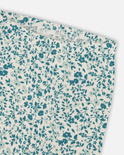 Load image into Gallery viewer, Deux Par Deux Ditsy Blue Organic Cotton Capri
