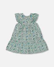 Load image into Gallery viewer, Deux Par Deux Ditsy Blue Print Dress