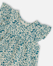 Load image into Gallery viewer, Deux Par Deux Ditsy Blue Print Dress