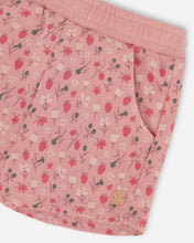 Load image into Gallery viewer, Deux Par Deux Strawberry Print Terry Shorts