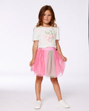 Load image into Gallery viewer, Deux Par Deux Gradient Pink to Green Mesh Skirt