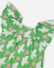 Load image into Gallery viewer, Deux Par Deux Dove Print Dress with Flounce Sleeves