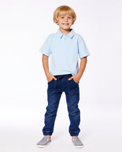 Load image into Gallery viewer, Deux Par Deux Polo Shirt Pale Blue
