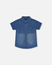 Load image into Gallery viewer, Deux Par Deux Light Navy Denim Shirt