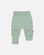 Load image into Gallery viewer, Deux Par Deux Onesie and Jade Green Grow Pant