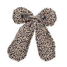 Load image into Gallery viewer, Rockahula Leopard Love Frilly Bow Clips