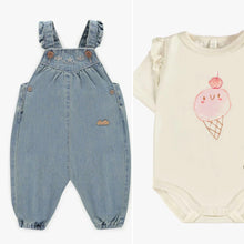 Load image into Gallery viewer, Souris Mini Denim Overall and Onesie
