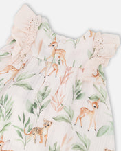 Load image into Gallery viewer, Deux Par Deux Deer Print Dress and Bloomer`