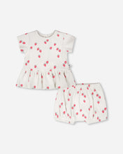 Load image into Gallery viewer, Deux Par Deux Strawberry Print Top and Short