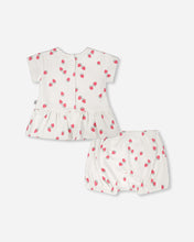 Load image into Gallery viewer, Deux Par Deux Strawberry Print Top and Short