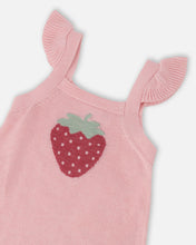Load image into Gallery viewer, Deux Par Deux Strawberry Knit Shortie Playsuit