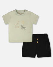 Load image into Gallery viewer, Deux Par Deux Jungle Animal Tee and Short