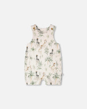 Load image into Gallery viewer, Deux Par Deux Jungle Print Shortie Playsuit